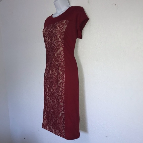 Signature Collection Stretch Lace Dress L 14 16 - Picture 5 of 8